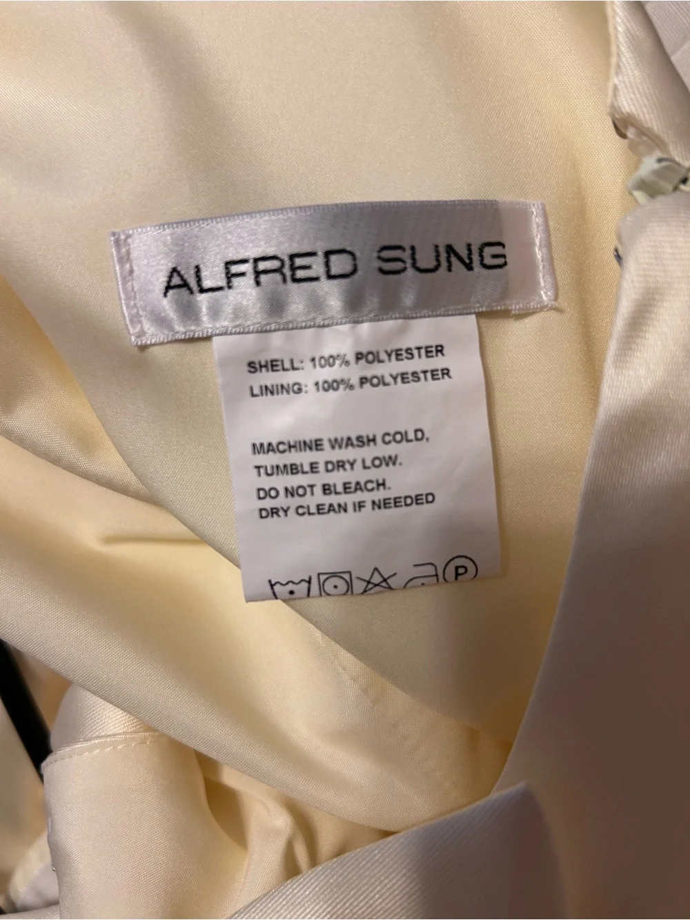 ALFRED SUNG Butter Yellow Maxi Dress with Shoulder Bows - Picture 6 of 8